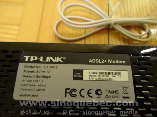 TP-Link Modem TD-8616 ADSL2+ 15$