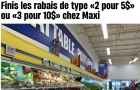 魁省超市Maxi取消 2件5元3件10元优惠