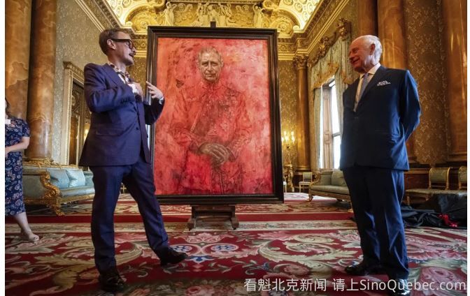 英国查尔斯首张肖像画“太红” 令人感不安 引发热议