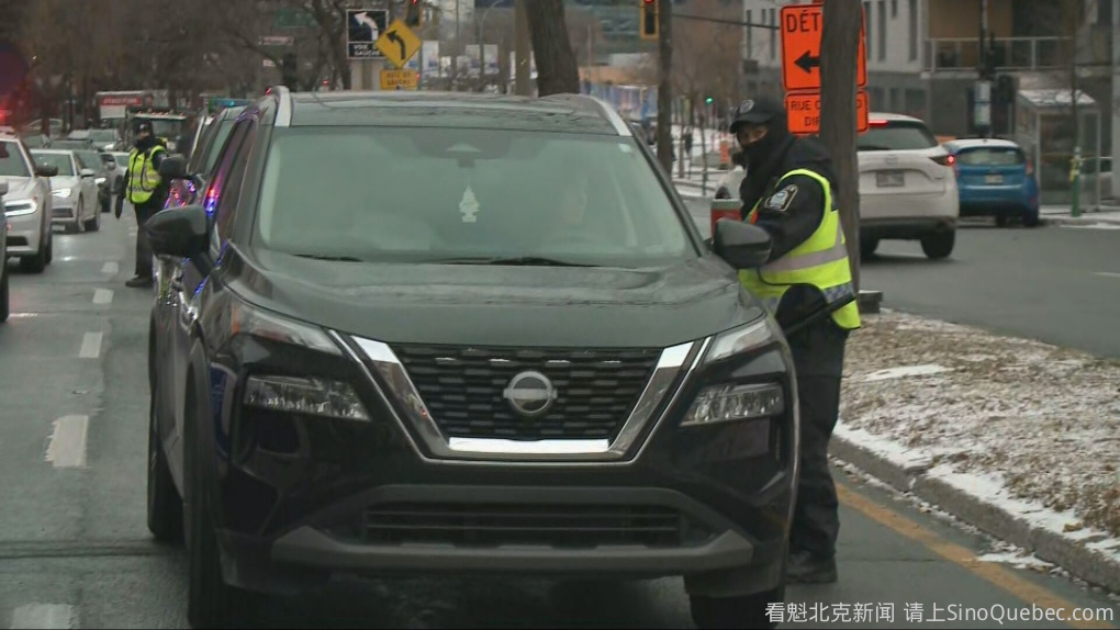 蒙特利尔警方这两天严查冬胎